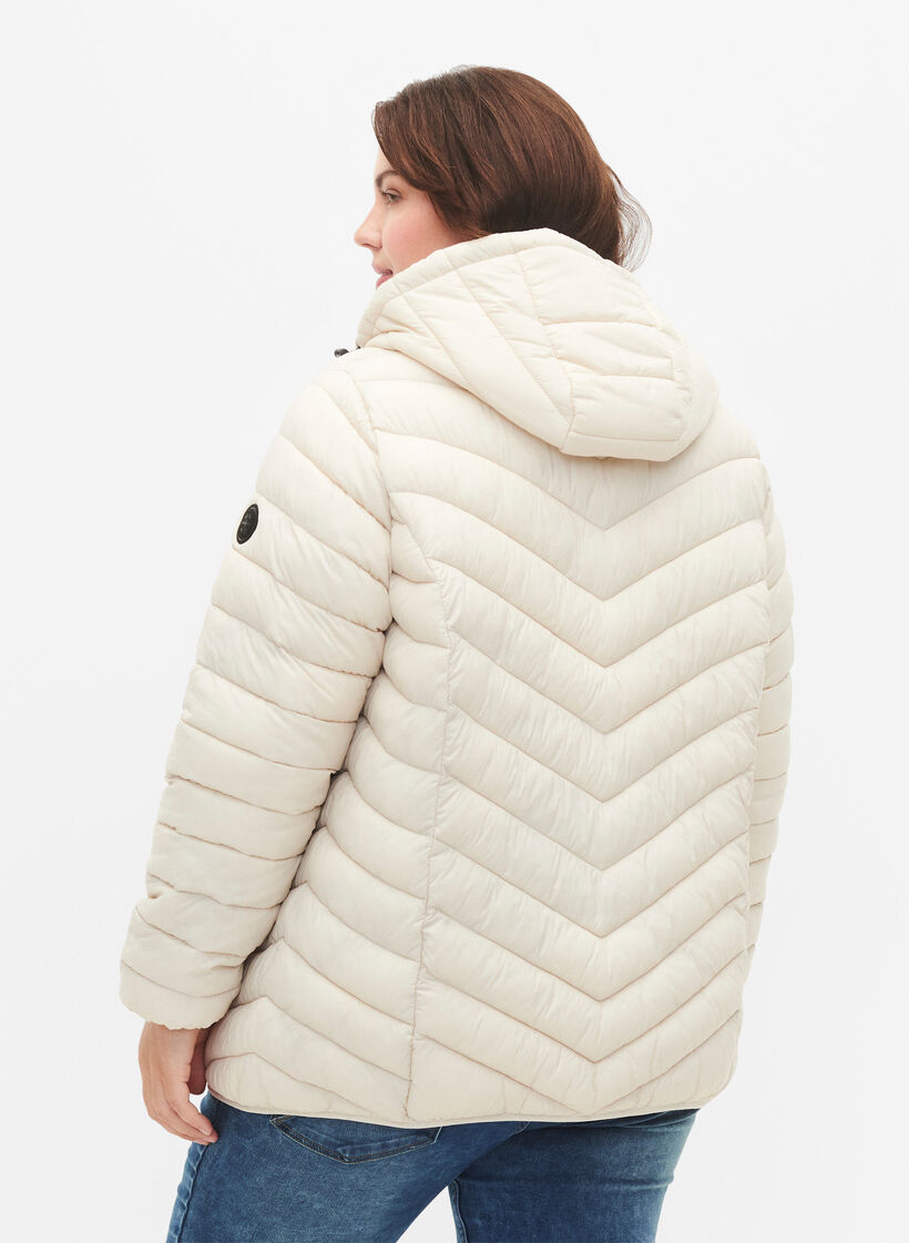 Lightweight jacket with hood, Beige, Model image number 2