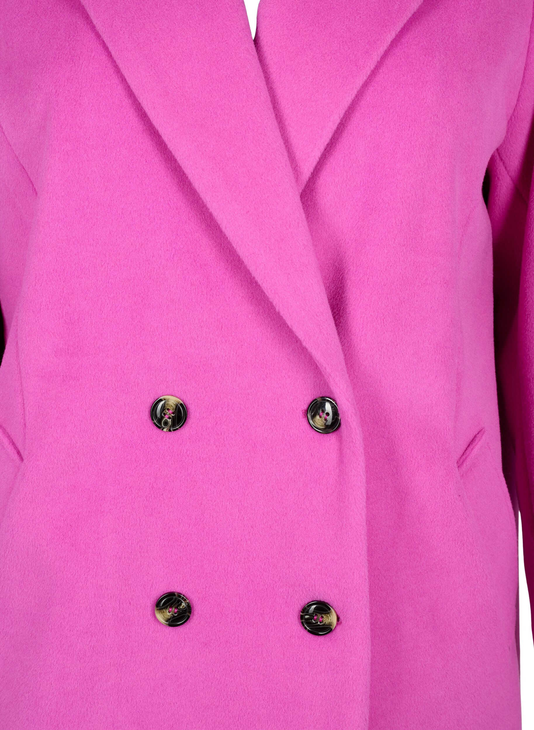 Zizzifashion Coat with double-breasted button closure, Purple Orchid, Packshot image number 2