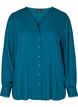 Viscose blouse with buttons and balloon sleeves, Poseidon, Packshot image number 0