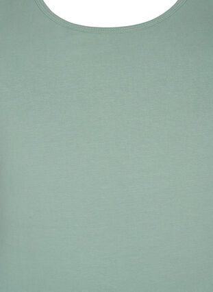 Solid color basic top in cotton, Chinois Green, Packshot image number 2