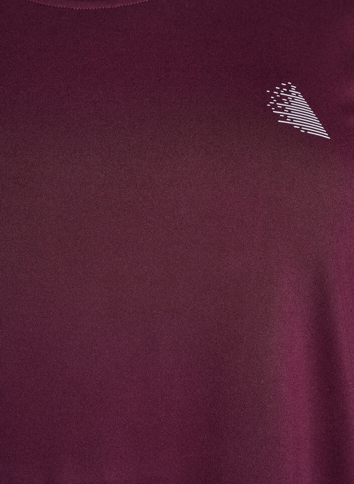 Workout top with 3/4 sleeves, Red, Packshot image number 2