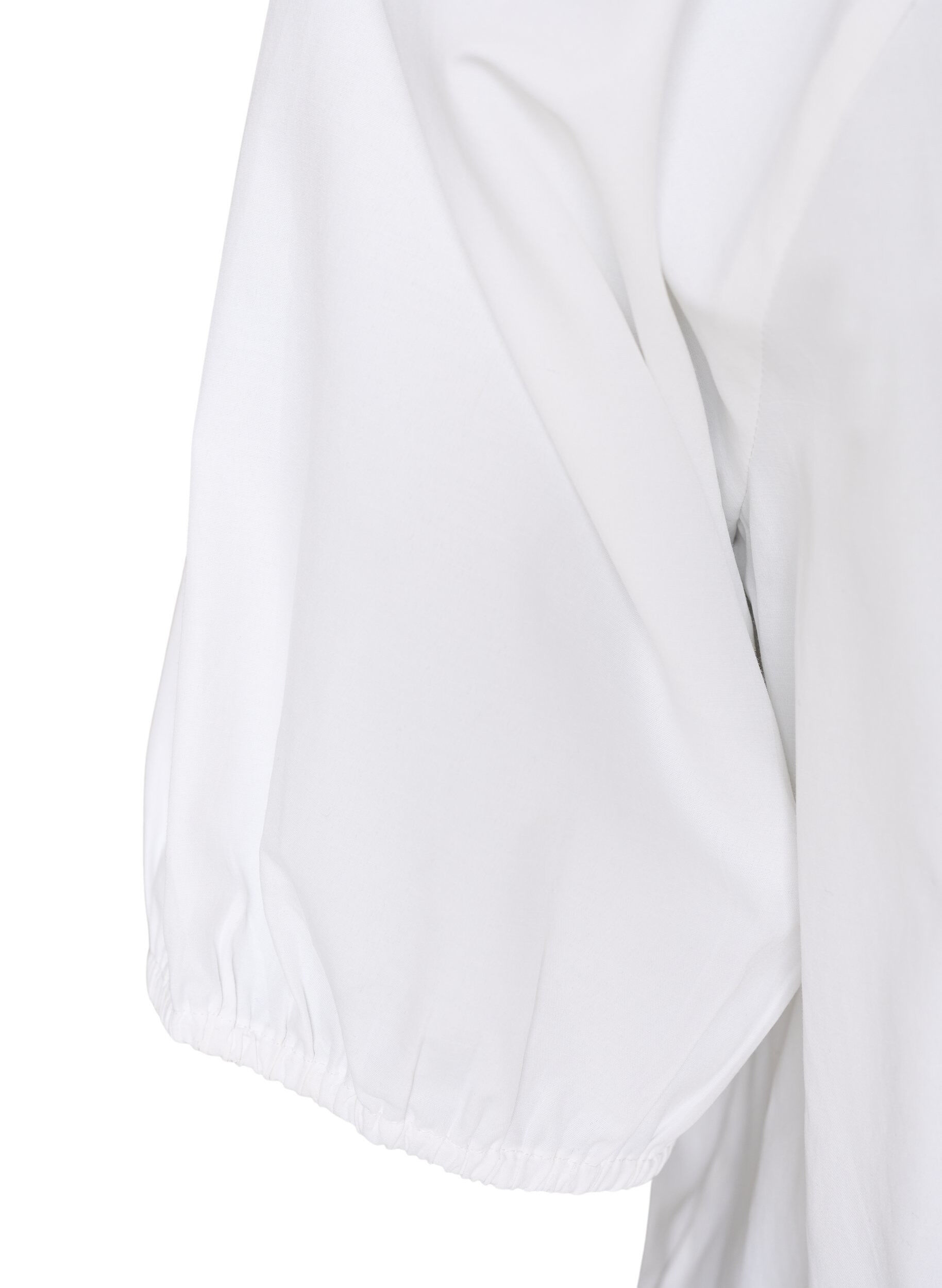 ZizzifashionShirt blouse with button fastening and tie-belt, White, Packshot image number 3