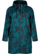 Rain jacket with print, Deep Teal Black, Packshot image number 0