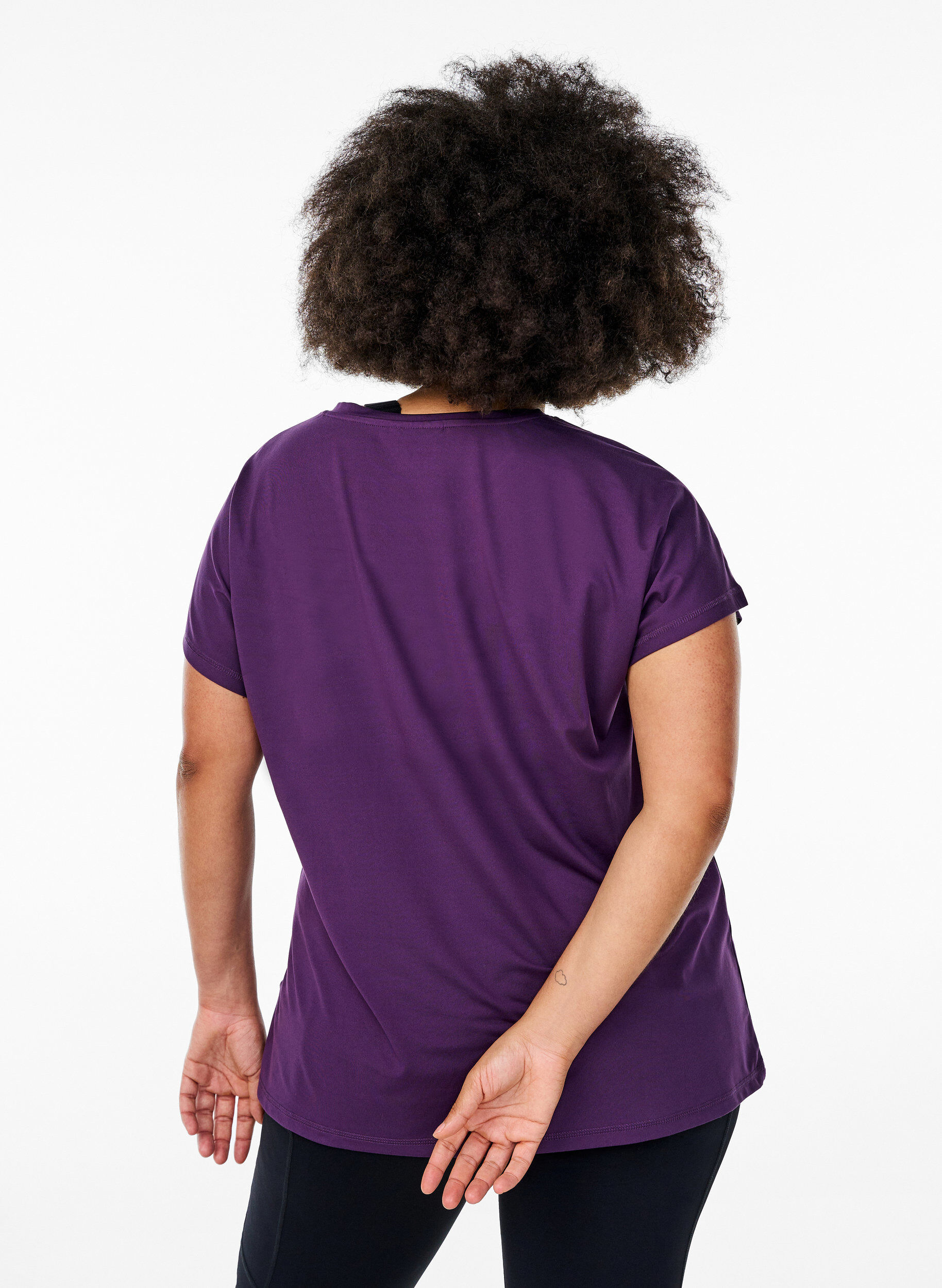 ZizzifashionSolid-coloured training T-shirt, Purple, Model image number 2