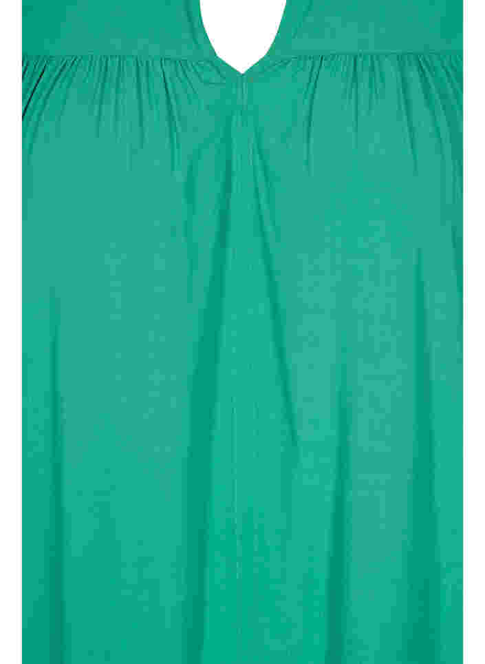 Long-sleeves viscose dress with smock details, Mint, Packshot image number 2