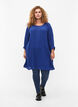 Viscose tunic with 3/4 sleeves, Blue, Model image number 1