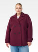 Short coat with double-breasted button closure, Red, Model image number 0