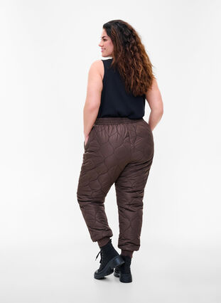 Quilted thermal trousers, Black Coffee, Model image number 1