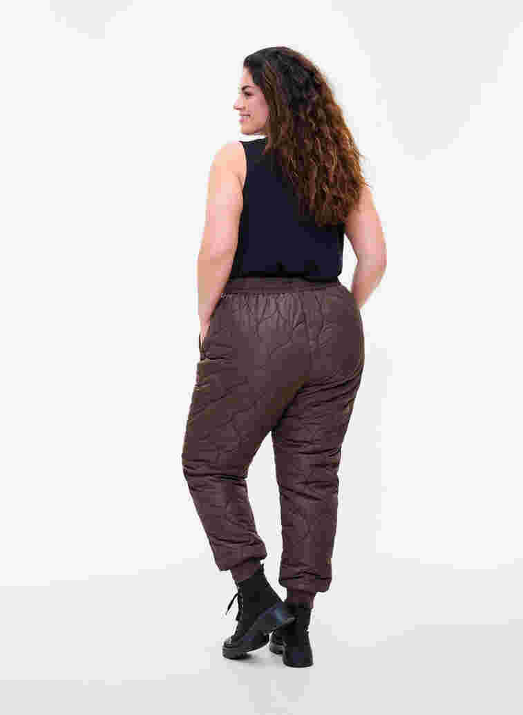 Quilted thermal trousers, Black Coffee, Model image number 1