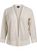 Knitted cardigan with an openwork pattern and wavy lines, Birch w. Simply T., Packshot image number 0