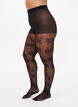 25 denier tights with leaf pattern, Black, Model image number 0