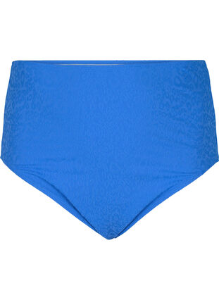 High-waist leo-structured bikini briefs, Palace Blue, Packshot image number 0