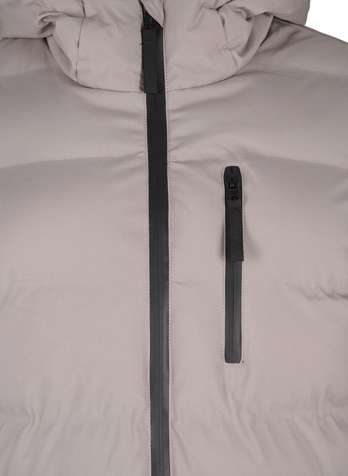 Puffer coat with hood and pockets, Beige, Packshot image number 2