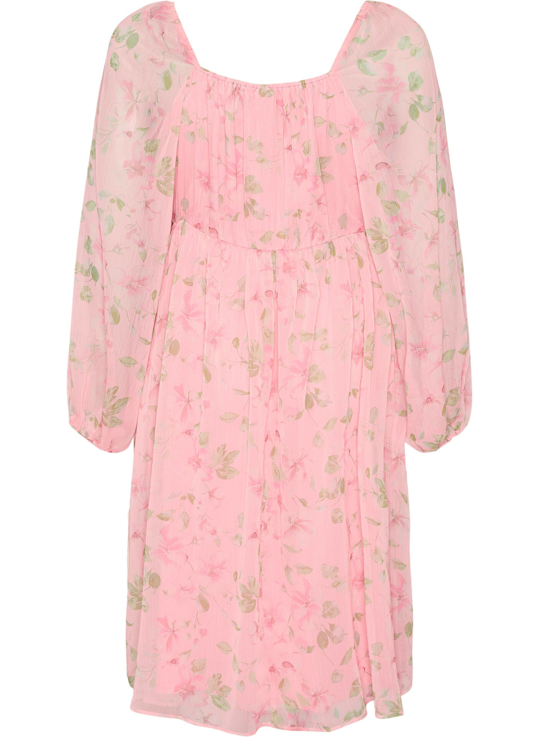 ZizzifashionChiffon party dress with long sleeves, Rose, Packshot image number 1