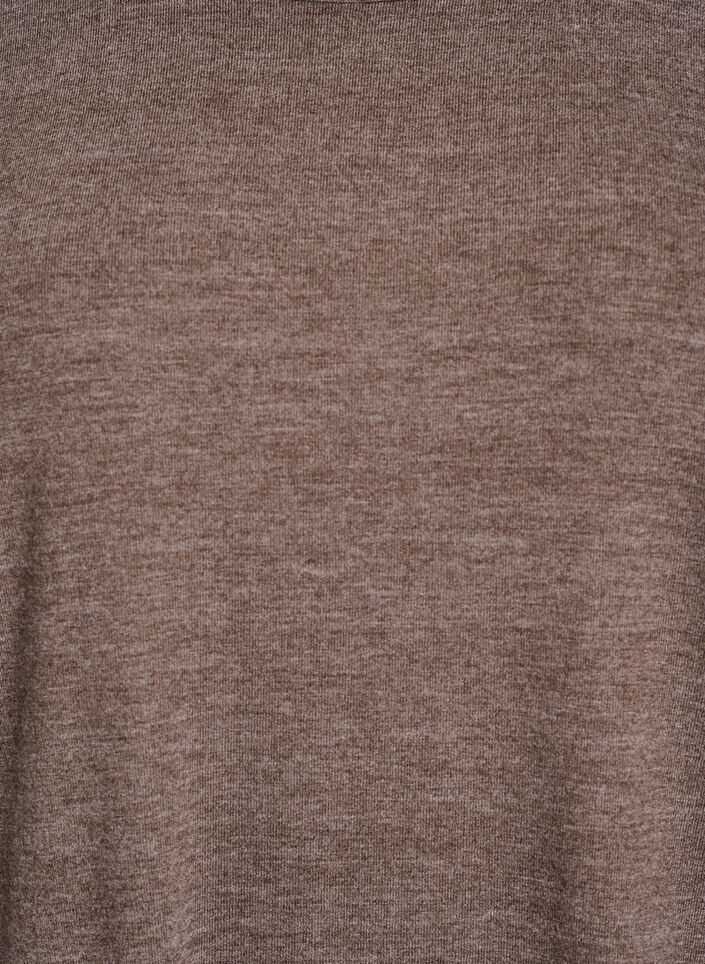 Jersey blouse with 3/4 sleeves, Brown, Packshot image number 2