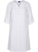 Cotton dress with 3/4 sleeves, Bright White, Packshot image number 0