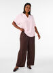 Loose blouse with short sleeves, Rose, Model image number 1