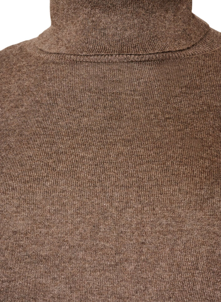 Turtleneck jumper with a loose fit, Brown, Packshot image number 2