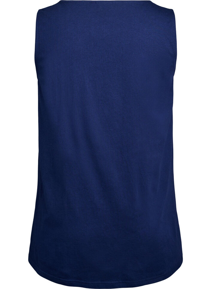 Cotton top with a-shape, Blue, Packshot image number 1