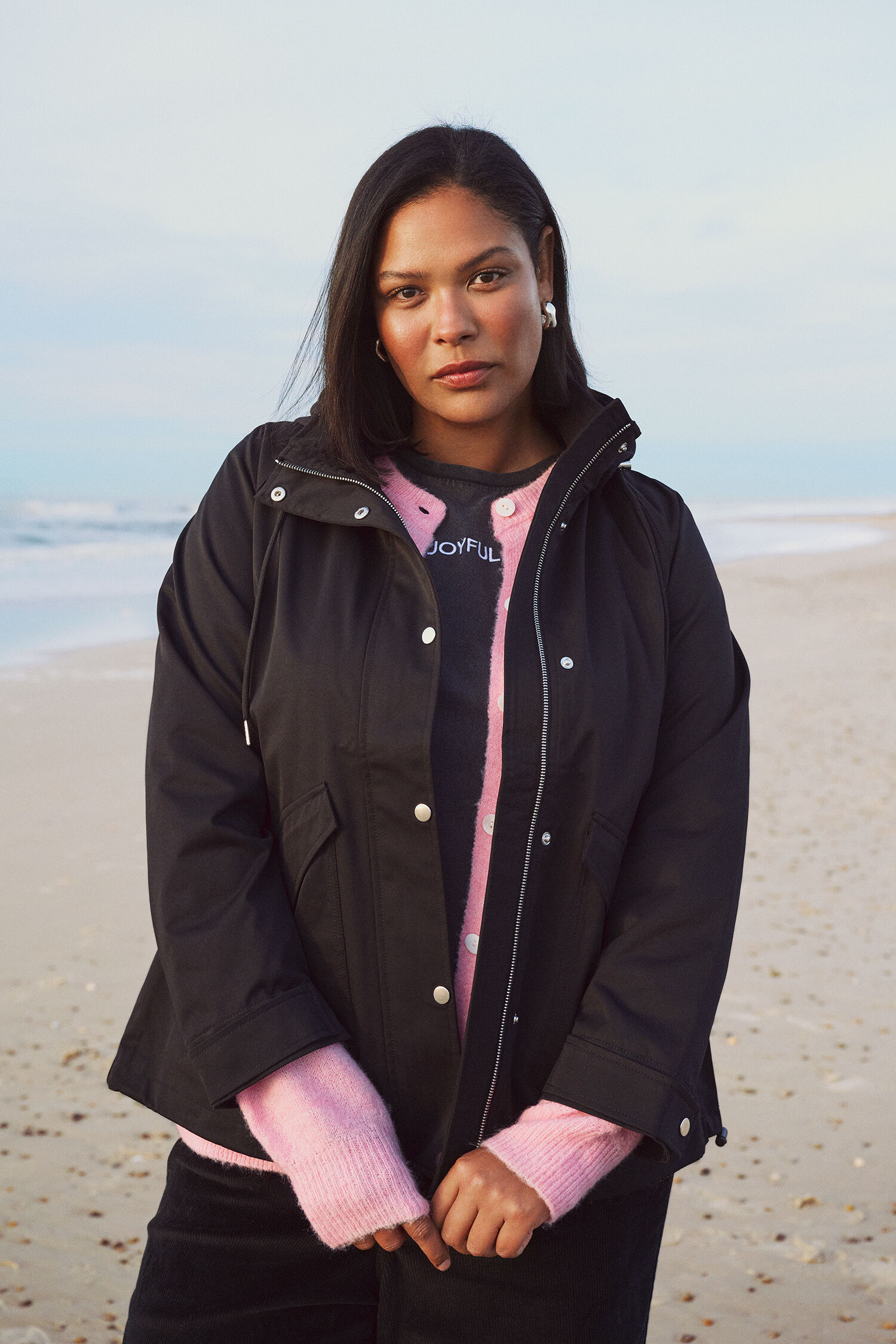 Black spring jacket, , Model