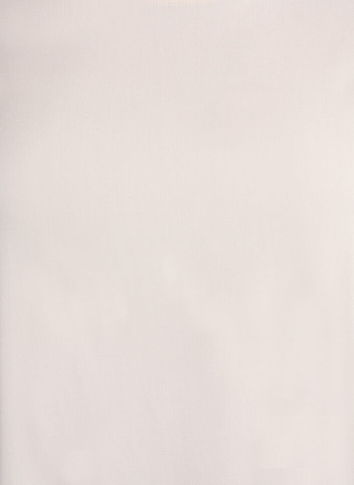 Short-sleeved woven blouse with round neck, Beige, Packshot image number 2