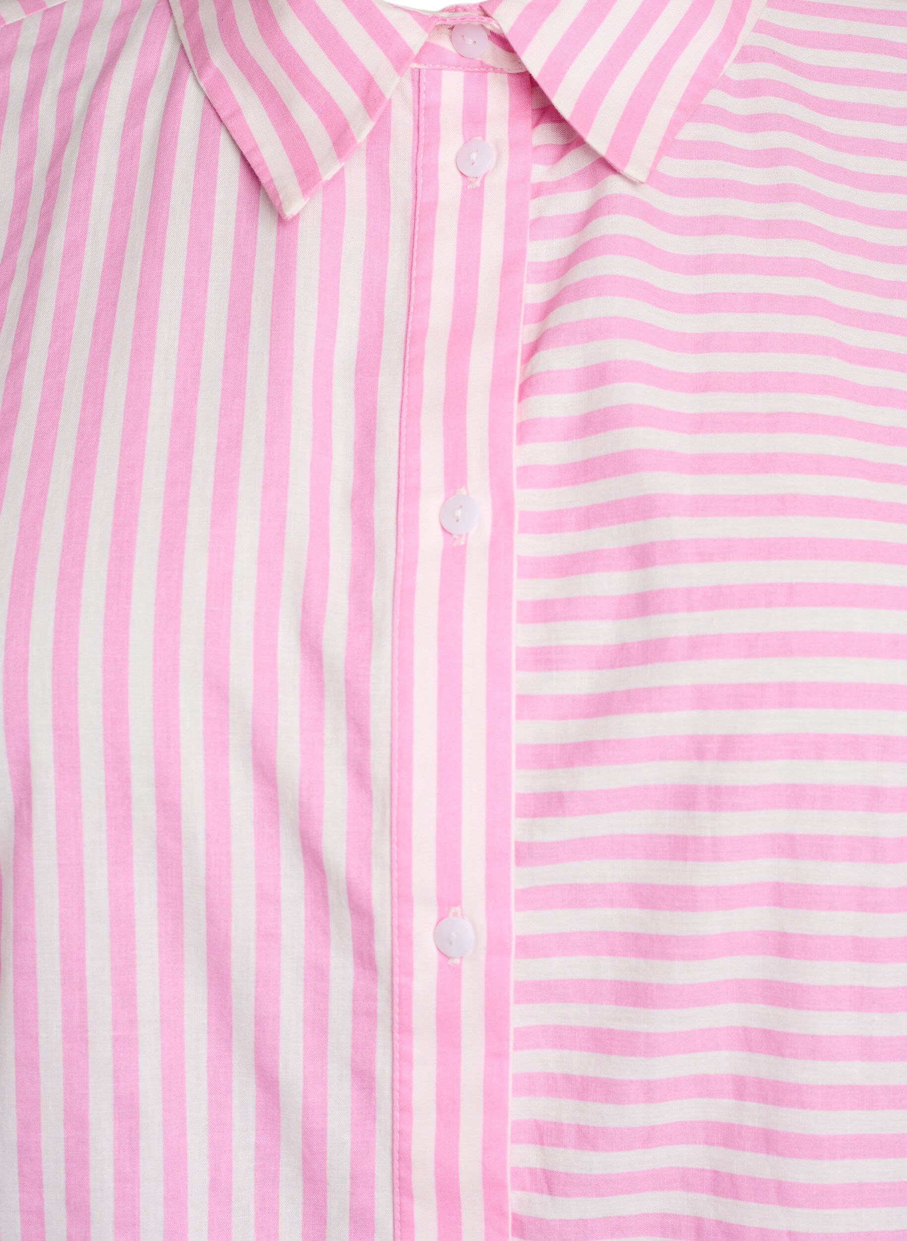 Zizzifashion Striped tunic with 3/4 sleeves and an A-line shape, Pink, Packshot image number 2