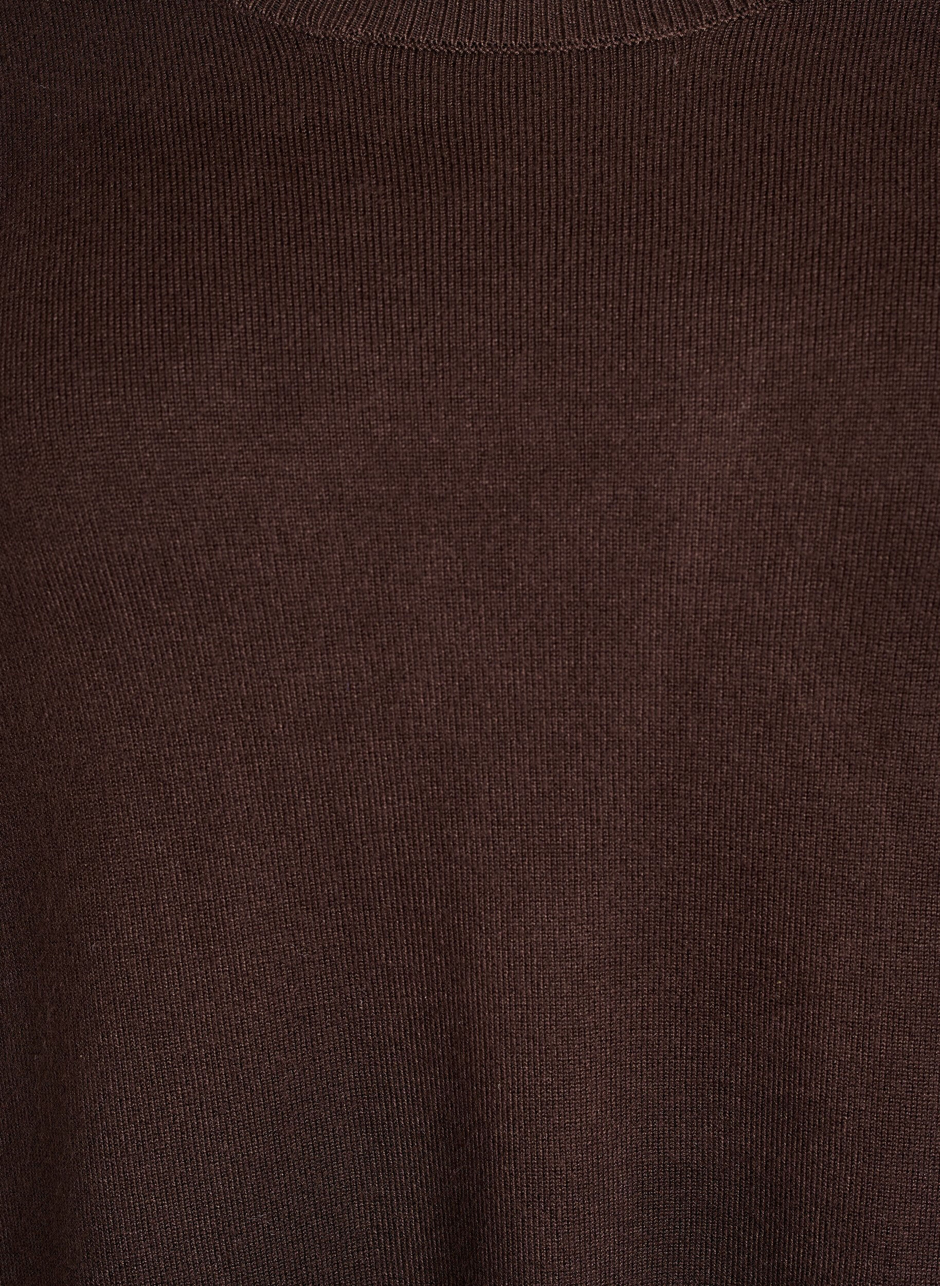 Zizzifashion Knitted blouse with side buttons, Brown, Packshot image number 2
