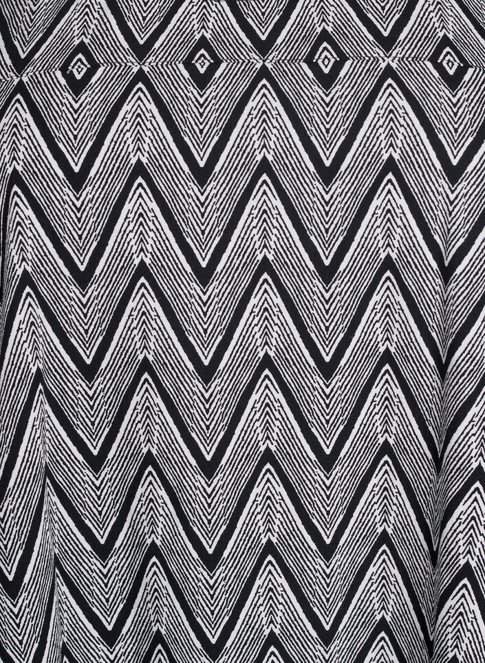 Short-sleeved cotton dress with print, Black, Packshot image number 2