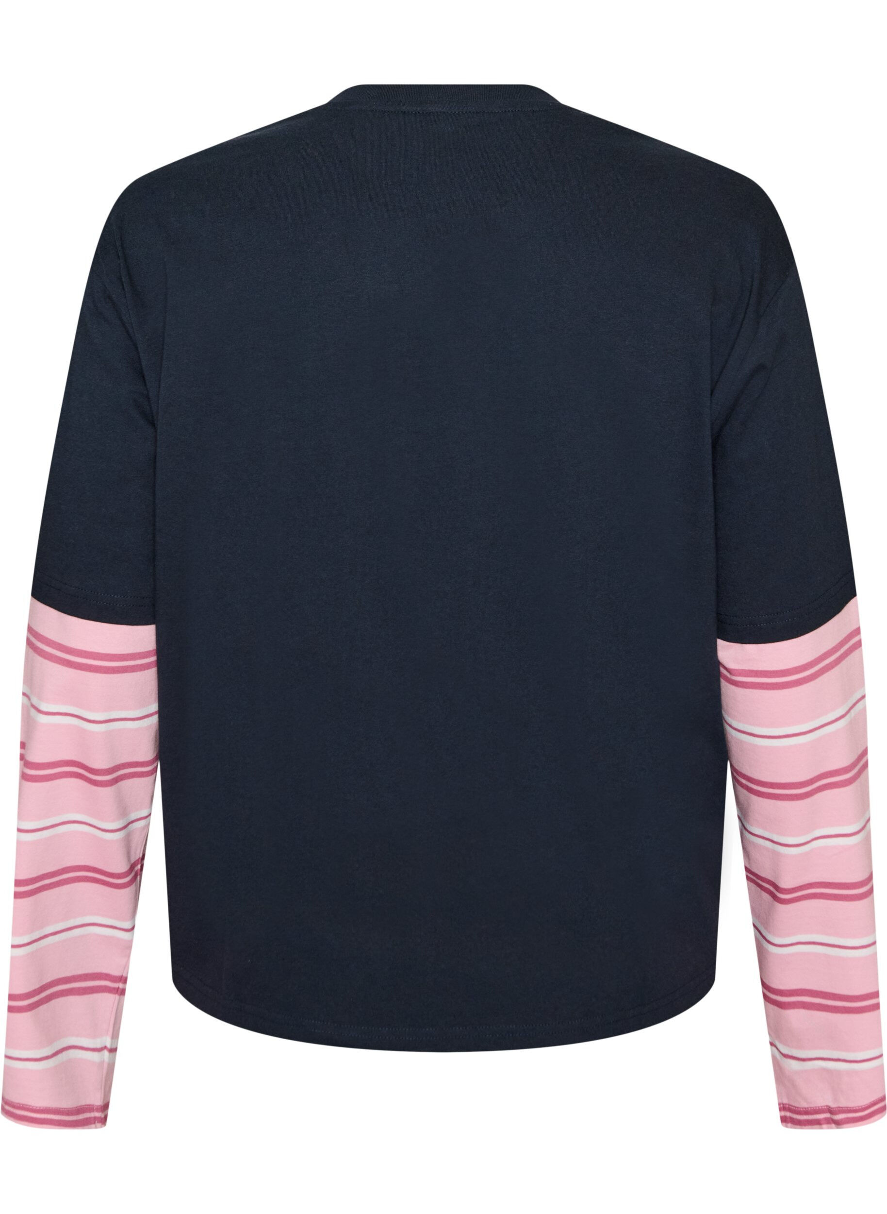 ZizzifashionT-shirt with a sporty layered look, Blue, Packshot image number 1