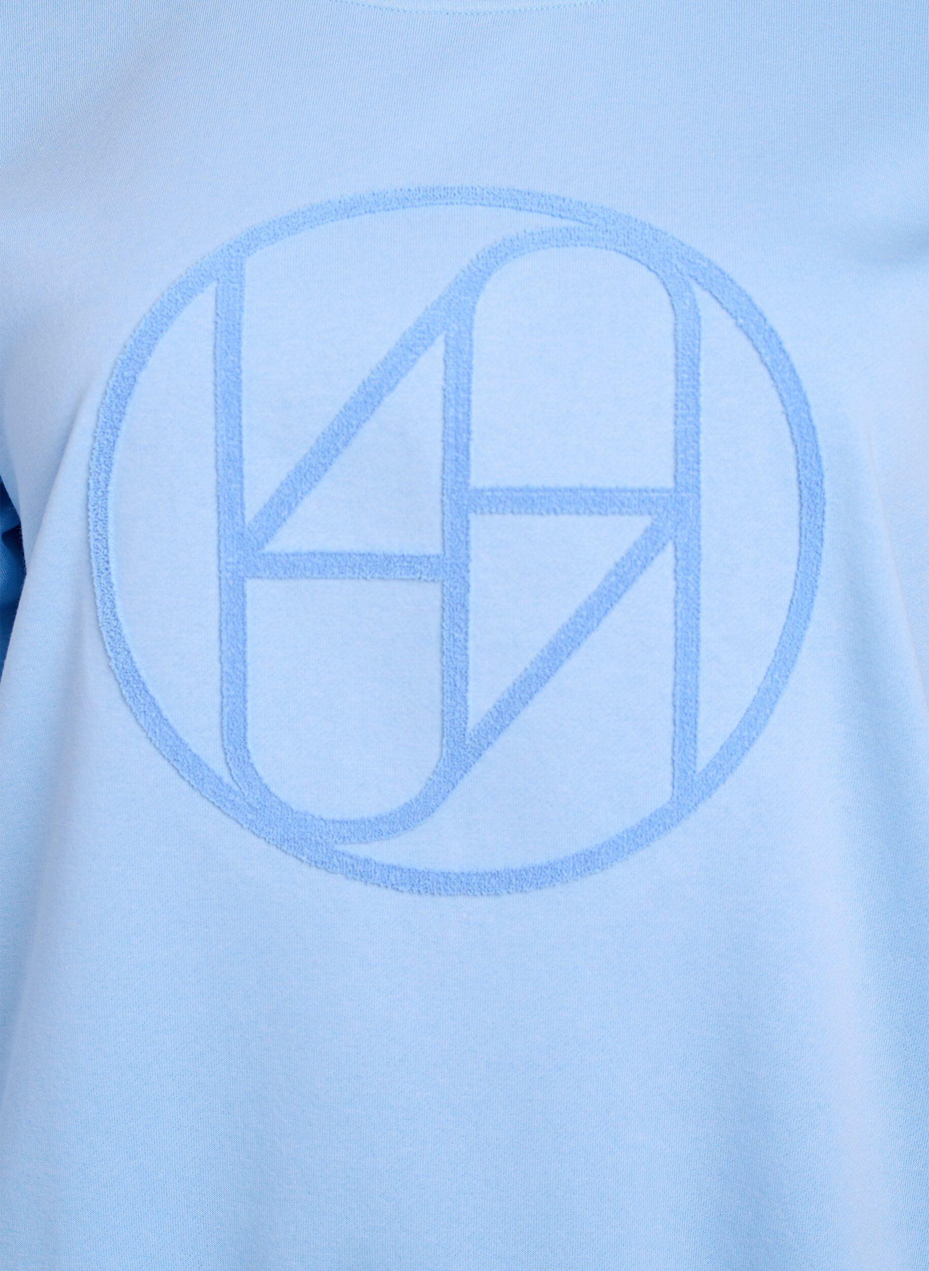 Zizzifashion Sweatshirt with terry logo, Light Blue, Packshot image number 2