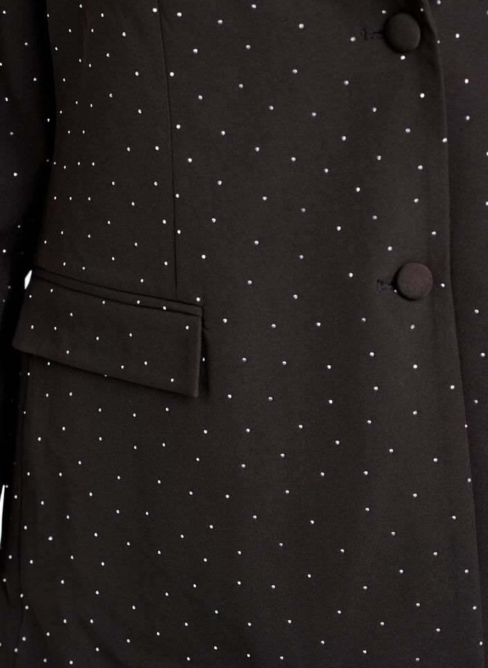 Blazer with rhinestones, Black, Packshot image number 2