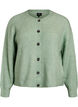 Rib knit cardigan with buttons, Green, Packshot image number 0