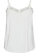 Cami top with a V-neck and lace trim, Vanilla, Packshot image number 0