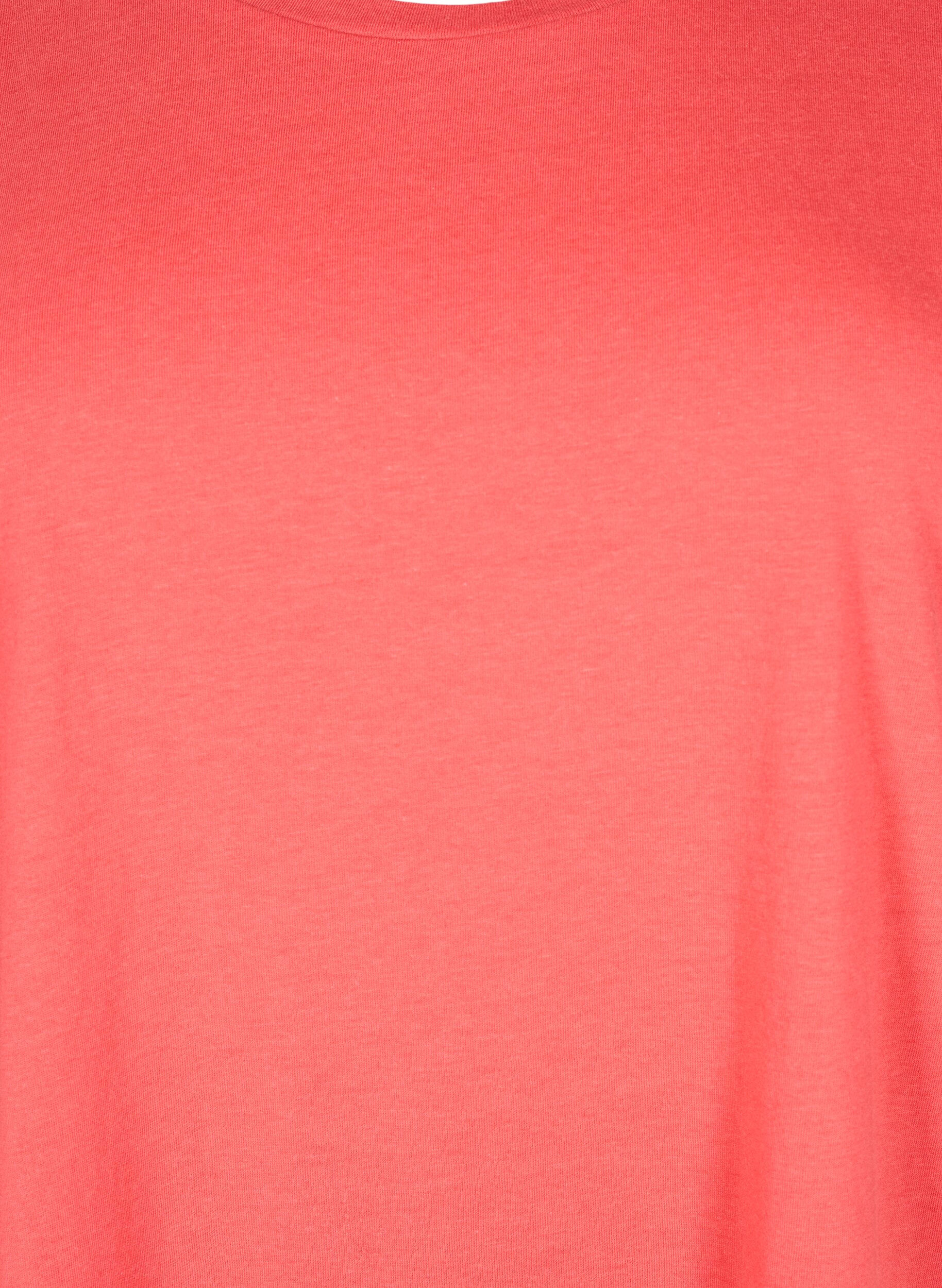 Zizzifashion Short-sleeved cotton blend t-shirt, Red, Packshot image number 2