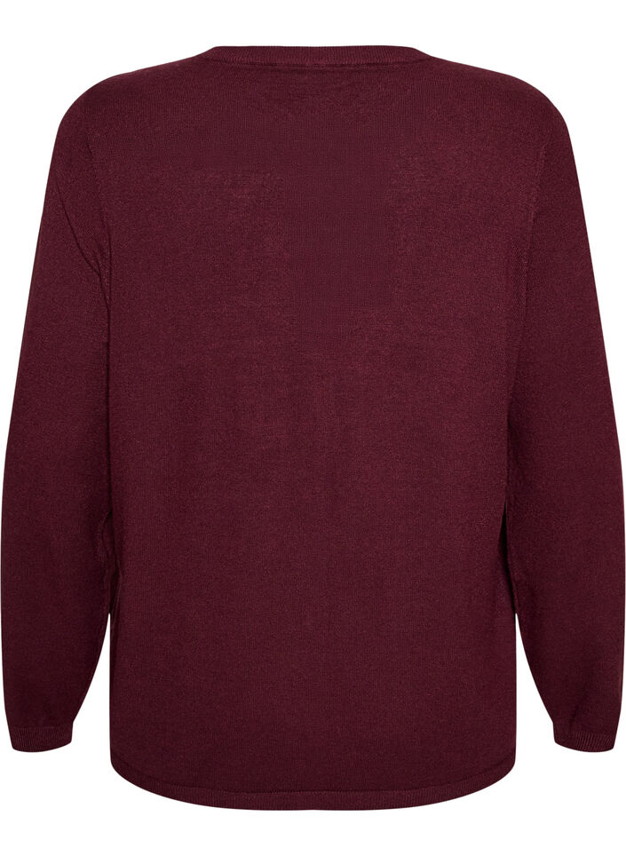 Cardigan with round buttons, Red, Packshot image number 1