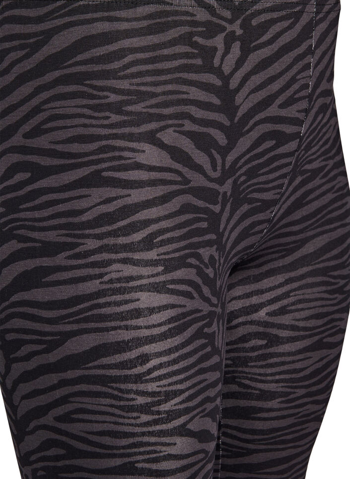Viscose leggings with print, Black, Packshot image number 2