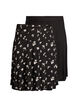 2-pack skater skirts in viscose, Black, Packshot image number 0