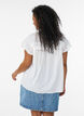 Sleeveless A-line cotton shirt blouse, White, Model image number 2