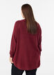 Long knitted blouse with ball buttons, Dark Bordeaux, Model image number 2