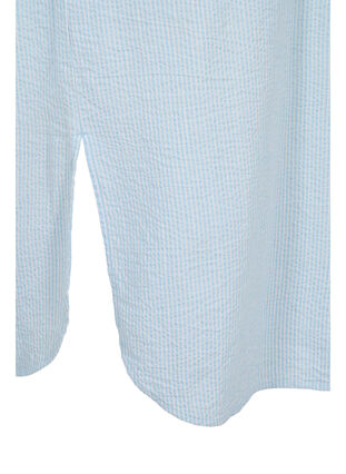 Striped cotton shirt dress, Blue Stripe, Packshot image number 3