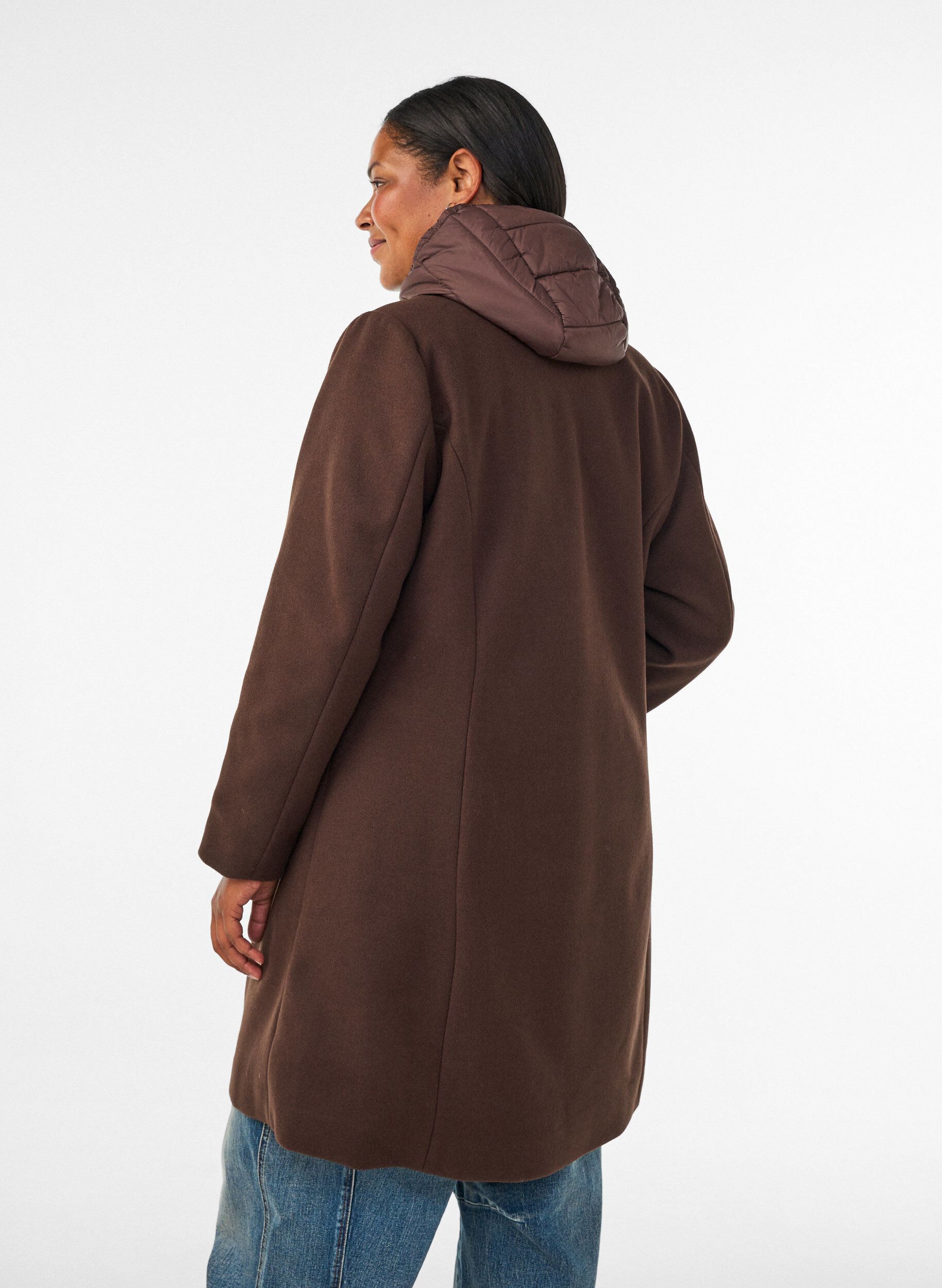 ZizzifashionCoat with detachable padded insert, Brown, Model image number 2