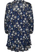 Patterned dress with ruffles and long sleeves, Blue, Packshot image number 1