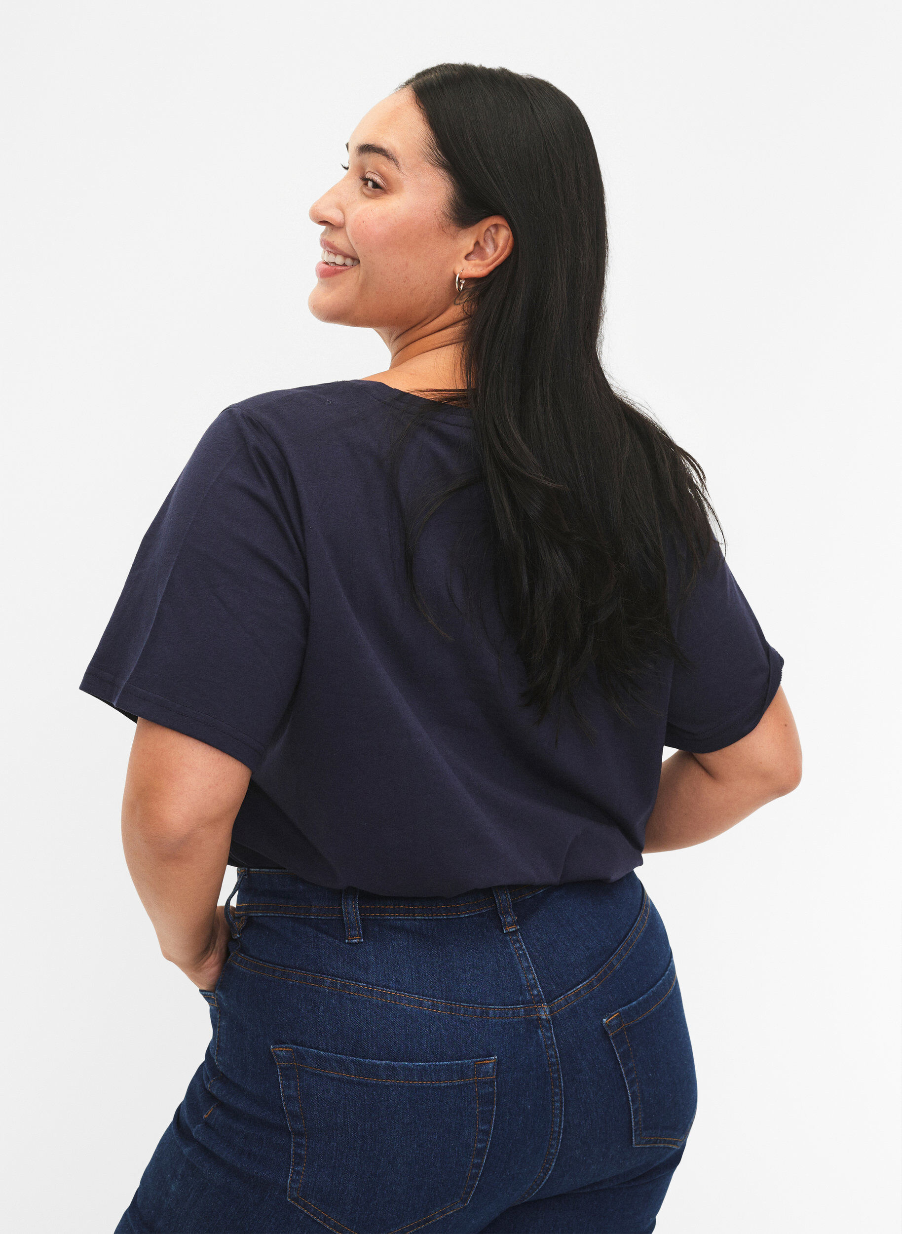 Zizzifashion FLASH - T-shirt with motif, Navy Blazer, Model image number 1