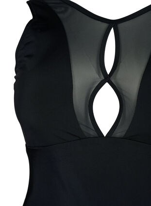 Swimsuit with mesh detail in front, Black, Packshot image number 2