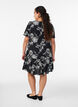 Viscose dress with cutline, Black, Model image number 2