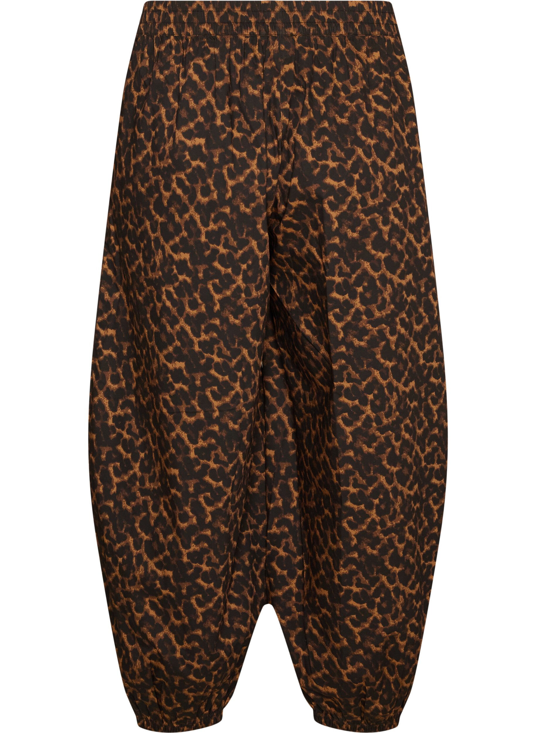 ZizzifashionBalloon trousers with a high waist and all-over pattern, Brown, Packshot image number 1