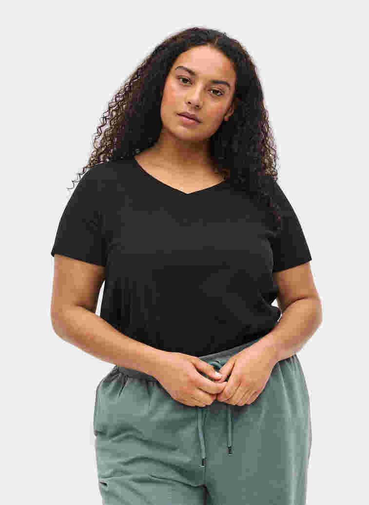 Basic t-shirt, Black, Model image number 0