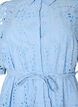 Shirt dress in broderie anglaise with a tie-belt, Blue, Packshot image number 2