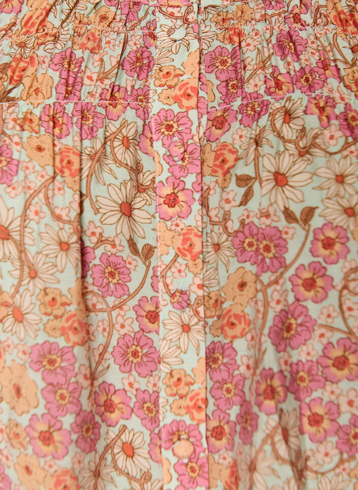 Floral print viscose blouse, Orange, Packshot image number 2