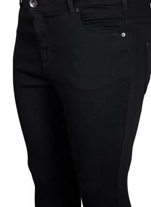 Cropped Amy jeans with a zip, Black denim, Packshot image number 2
